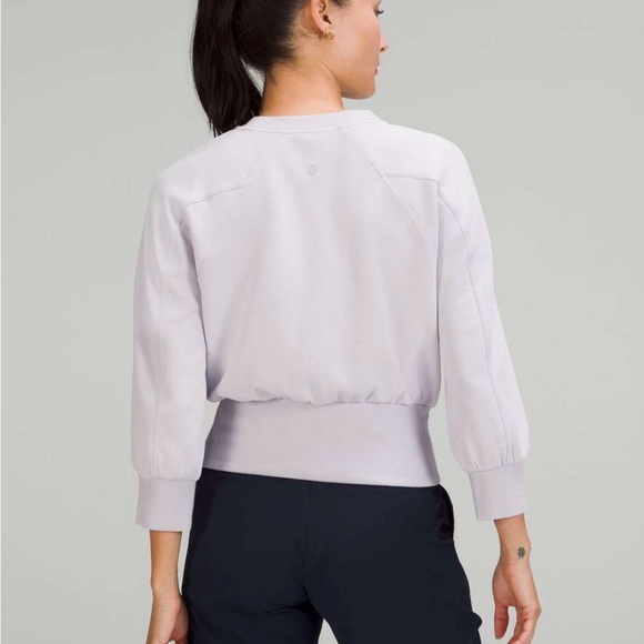 lululemon athletica Tops - Lululemon Softstreme Ribbed-Hem Pullover Faint Lavender size 2 B